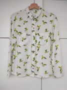 KOSZULA OASIS w żółte zielone papużki - Rozmiar S/M