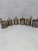 Komplet 6 podstakanników, koszyczków do szklanek