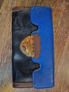 Czarno - niebieski portfel vintage