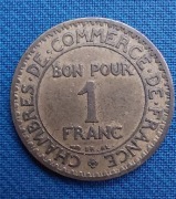 Moneta Francja 1 frank 1921