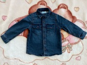 Granatowa koszula jeansowa z długim rękawem So Cute 92 jak nowa