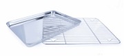 2w1 piekarnicza kratka z nierdzewną blachą 30x40cm