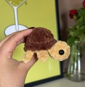 Brązowy Mini Żółwik | Maskotka Pluszak na szydełku Ręcznie robiona