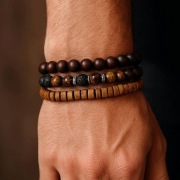 Zestaw męskich bransoletek LumiBijou –  na prezent