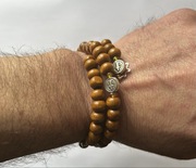 Różaniec na drucie spiralnym z możliwością zamiany na plecionkę makrama