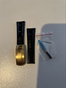 Czarny pasek do zegarka ze złotym zapięciem motylkowym