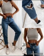 Spodnie jeansowe z ozdobnym serduszkiem 