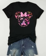 Nowy t-shirt z Myszką Minnie kokardką rozm S