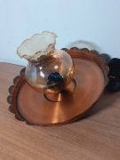 Miedziana rustykalna lampa wisząca
