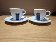Dwie filiżanki ze spodkami do espresso Lavazza