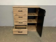 NOWA Komoda Dąb Wotan z Lamelami