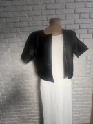 Czarna Skórzana krótka kurtka skóra naturalna