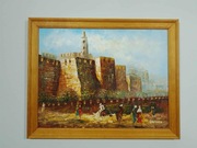 Stary obraz na płótnie sygnowany