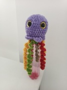 Pluszowa Meduza Amigurumi, Ręcznie Robiona Maskotka na szydełku, walentynki