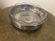 Secesyjna Żardiniera z Kryształowym Wkładem – Komplet, Stan Gabinetowy!