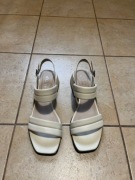 Sandały damskie na obcasie skóra licowa białe Ecco 39