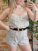 MangoSweet MNG kombinezon krótkie spodenki boho koronka r L