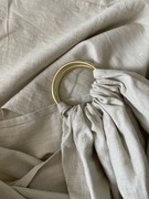 Lniana chusta kółkowa 100% len chusta do noszenia dzieci WANILLA