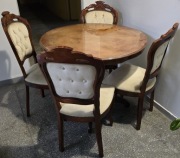 Sprzedam Stół okrągły, 4 Krzesła styl neobarokowym („Ludwik”)
