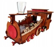 Pamiątka Kolejarza stojak kieliszki kolejka zestaw z cyferką 