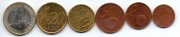 AUSTRIA ZESTAW MONET EUROCENT 1 - 20 + 1 EURO 2002 6 SZTUK