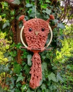 Sówka ze sznurka boho hippie makrama decoracje