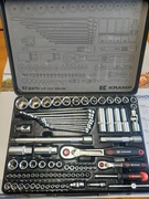 ZESTAW KLUCZY NASADOWYCH I PŁASKICH KRAMP GRENE 1/4" i 1/2" 82 elem. NOWY: