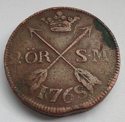 SZWECJA 2 Qre 1768 Karol XV średnica 34mm grubość 4mm