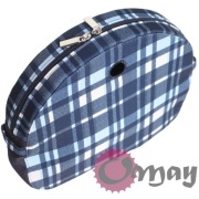 Granatowy organizer do Obag MOON LIGHT krata niebieska 2 kieszenie OMAY