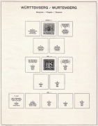 DR, Wirtembergia, stare znaczki kasowane na kartach albumowych Schaubek