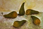 "Gruszki" obraz na podobraziu, akryl, 80 cmx120 cm