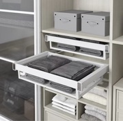 Szuflada na ubrania do szaf 80cm BLUM pełny wysuw BIAŁY STARAX S-6703-W