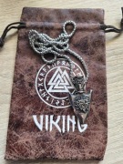 Wikingowy Wisior 2w1 – Grot Strzały Vegvisir & Valknut (Łańcuszek 60 cm)