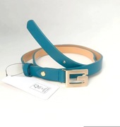 Guess Pasek Damski Turkusowy Skorzany Logo GUESS Nowy 