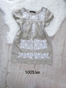 bluzka, rozm. M, oversize, luźny krój, lniana, wyszywana, boho, etno