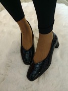 (43) Czarne, mega wygodne czółenka wieczorowe, NOWE 