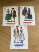 Polskie stroje ludowe PRL pocztówki na 1000 lecie państwa polskiego