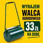Wynajem walca ogrodowego walec ugniatarka wyrównywarka