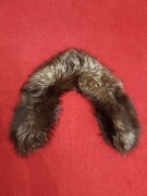 Naturalny kołnierz z futra lisa srebrnego