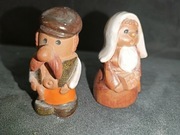 Dwie małe ceramiczne figurki vintage 