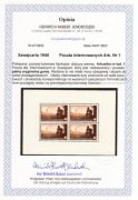 Poczta Internowanych w Szwajcarii, Ark. nr 1 **, Opinia H.Jendroszek