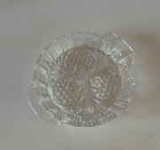 Talerz dekoracyjny kryształowy na  przystawki lat PRL-u