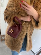 Furla Corona mini torebka worek bordo skóra