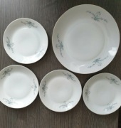 Chodzież Niezapominajki – Zestaw do Ciasta PRL: Duża Patera + 4 Talerze