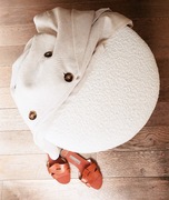 Puf pufka pufa handmade biała boucle bukla Rulo 5