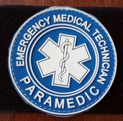 Emblemat - PARAMEDIC, na rzepie.