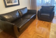 Sofa + fotel skóra naturalna IDEALNE !