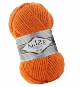 Włóczka Alize Superlana MAXI - 225 POMARAŃCZOWY - 100m/100g 25% Wełna