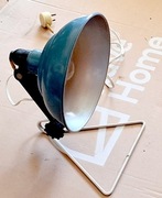 Lampa studyjna reflektor metalowa niebieska VINTAGE PRL