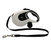 Smycz automatyczna 5m dla psa z pojemnikiem na woreczki